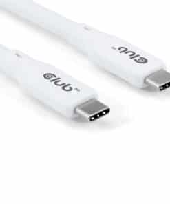CLUB3D USB C oplaadkabel wit siliconen & tangle-free - Afbeelding 6