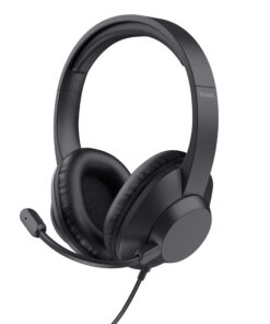 Trust Ayda Max USB Headset - USB headset voor kantoor en calls – Opklapbare microfoon – 40 mm drivers – Zwart