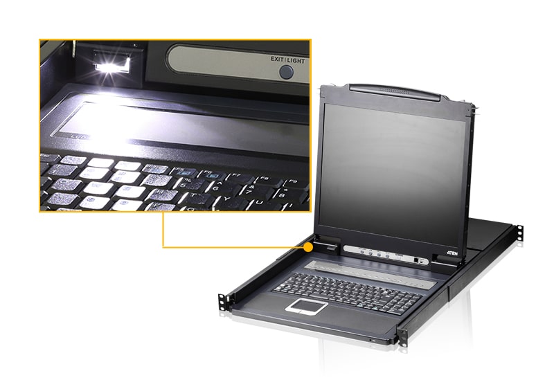 ATEN 16-poorts PS/ 2-USB VGA LCD KVM-Schakelaar - Afbeelding 2