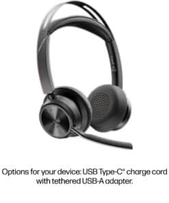 HP Poly Voyager Focus 2 Microsoft Teams Certified USB-C-C Headset +USB-C/A Adapter +Charging Stand - Afbeelding 5
