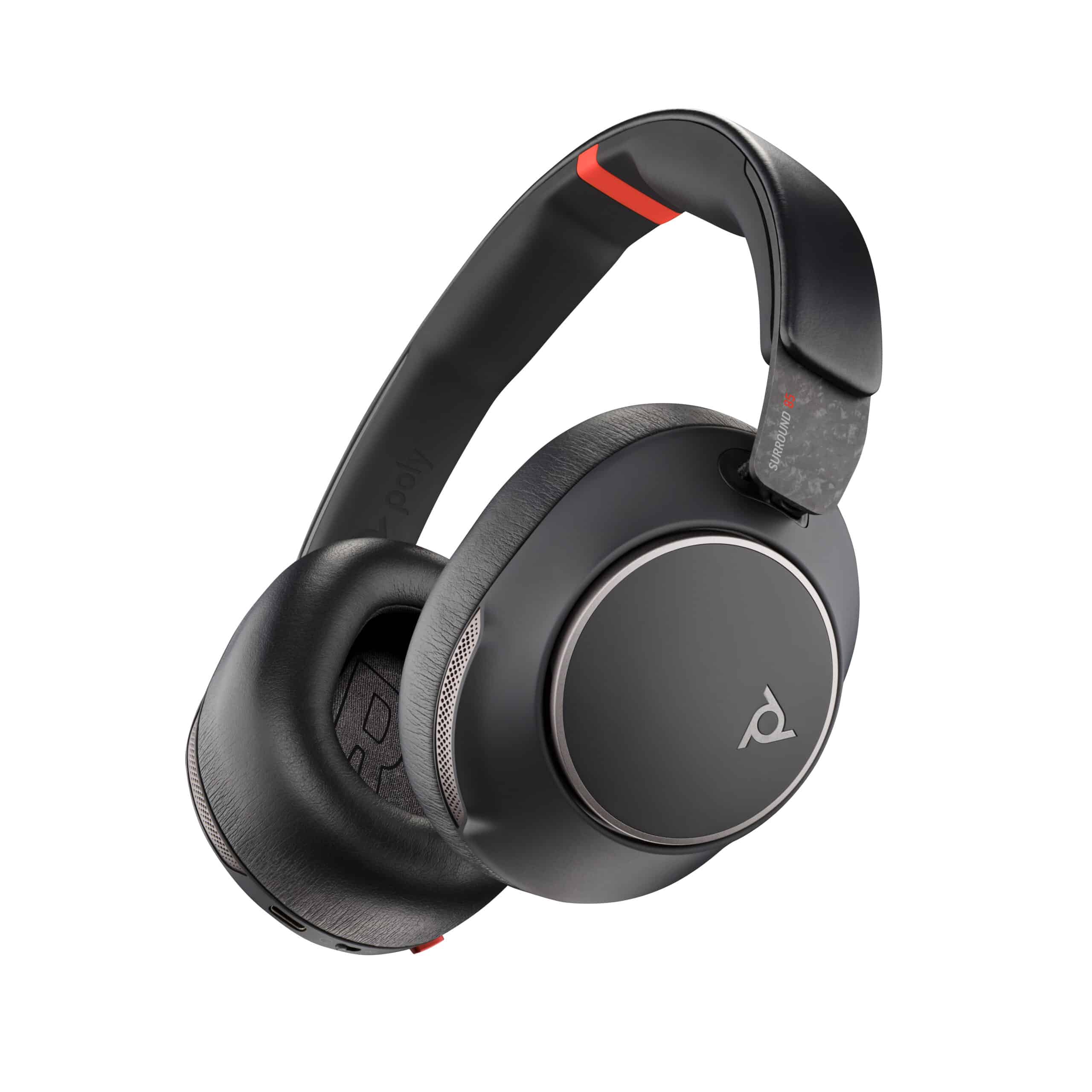 HP Poly Voyager Surround 85 UC USB-C-headset + USB-C/A-adapter + oplaadstandaard - Afbeelding 7