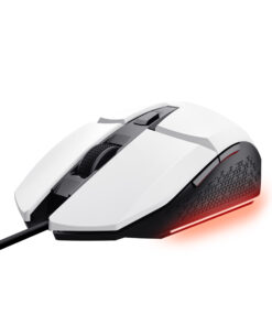 Trust GXT 109W Felox Gaming Muis - Bedrade gamingmuis – 6 programmeerbare knoppen – 6400 DPI – Wit