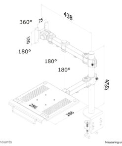 Neomounts FPMA-D960NOTEBOOK flatscreen- en notebook bureausteun Zwart - Afbeelding 6