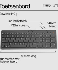 HP 150 muis en toetsenbord met kabel