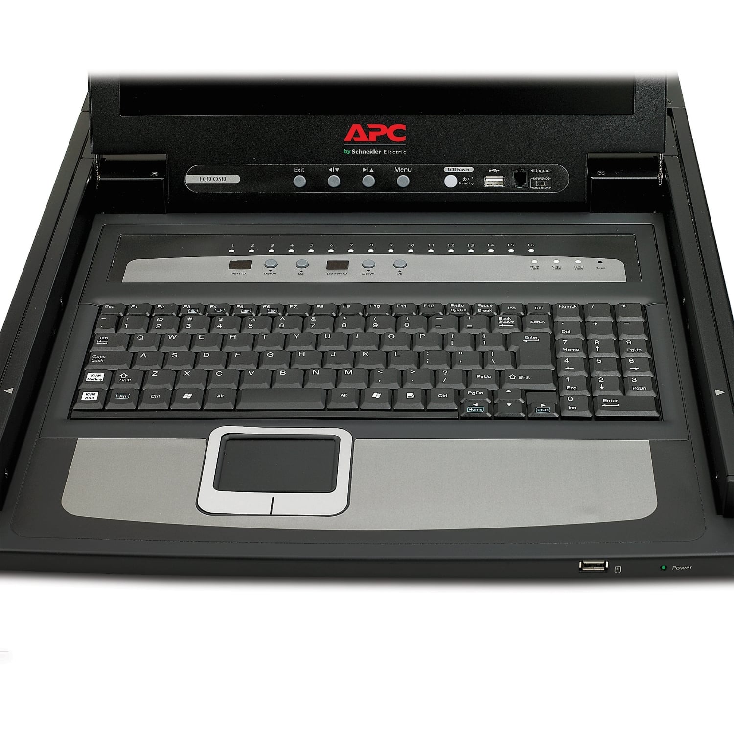 APC 17" rack LCD-console met geïntegreerde 16-poorts analoge KVM-schakelaar - Afbeelding 4