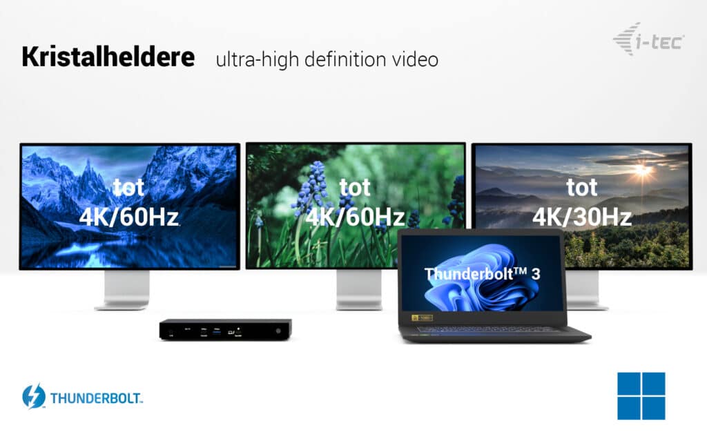 i-tec Thunderbolt4 Triple Display Docking Station + Power Delivery 96W - Afbeelding 4
