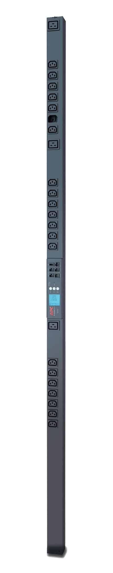APC Rack PDU AP8459EU3, Metered-by-Outlet, ZeroU, 16A, 230V, (21x) C13 & (3x) C19, IEC 309 16A stekker - Afbeelding 2