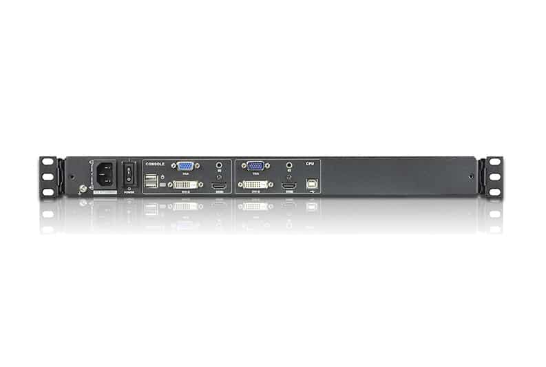 ATEN Enkelvoudige Rail LCD Console met USB Randapparatuur Ondersteuning (USB / HDMI / DVI / VGA)