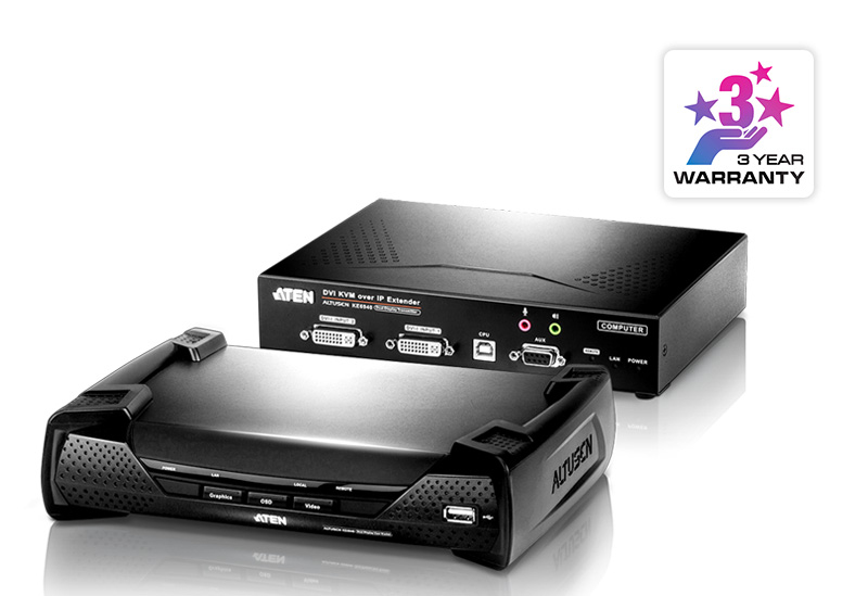 ATEN KE6940 AV-zender & ontvanger Zwart