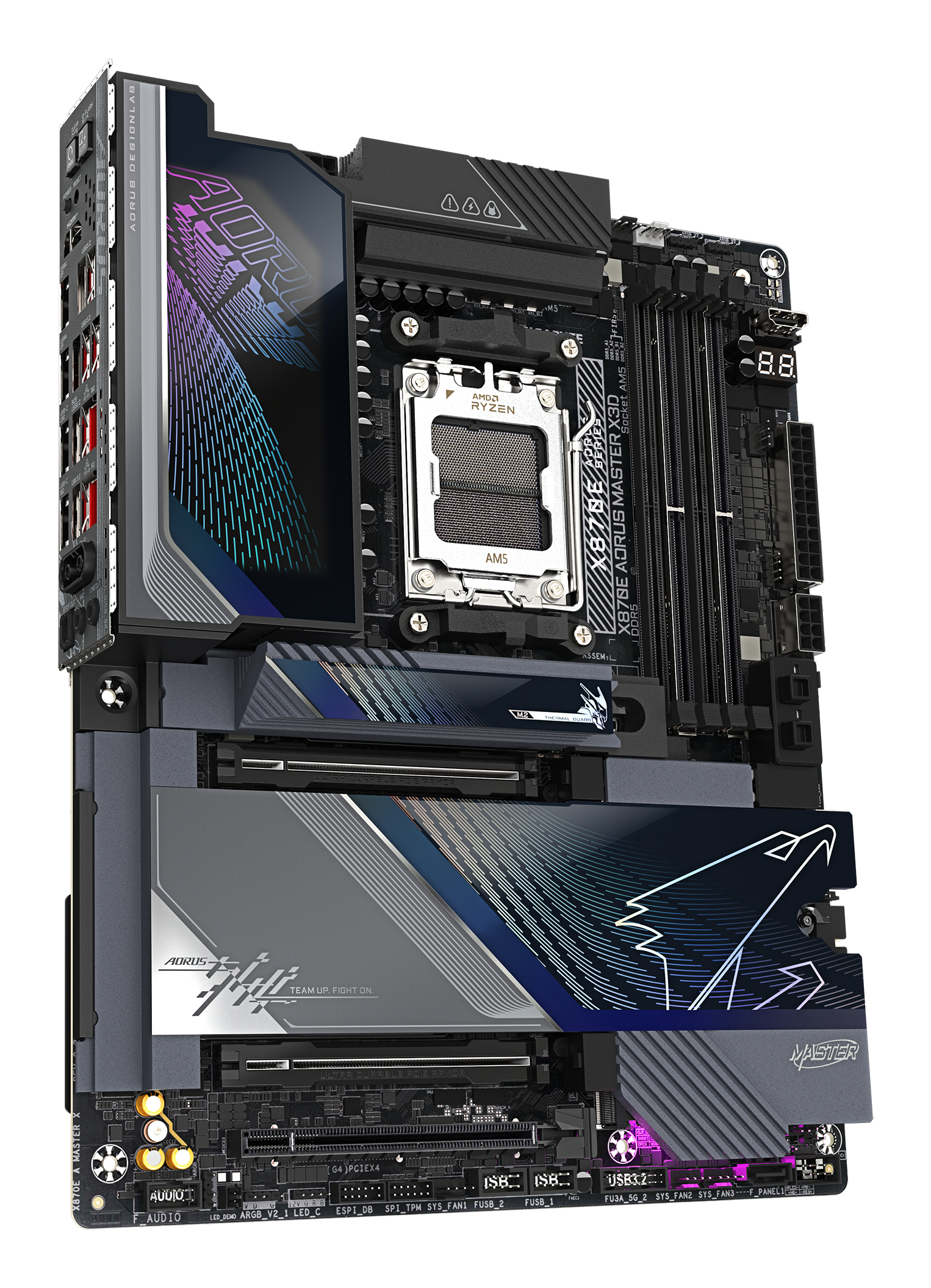 Gigabyte X870E A MASTER X X870E AORUS MASTER X3D, ATX, AMD AM5, DDR5, 10 Gbe, Wi-Fi 7, USB 4, PCIe 5 - Afbeelding 4