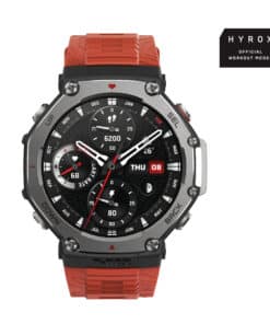 Amazfit T-Rex 3 Lava 3,81 cm (1.5") AMOLED 48.5 mm Digitaal 480 x 480 Pixels Touchscreen Zwart, Roestvrijstaal GPS