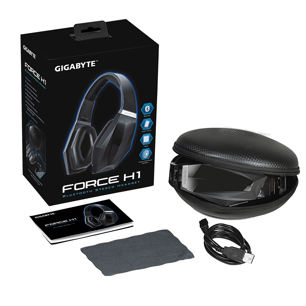 GIGABYTE FORCE H1 hoofdtelefoon/headset Hoofdtelefoons Draadloos Hoofdband Gamen Bluetooth Zwart - Afbeelding 4