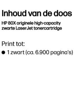 HP 80X originele high-capacity zwarte LaserJet tonercartridge - Afbeelding 3