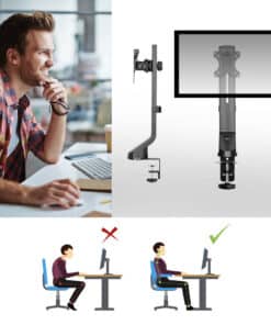 ACT Monitorarm 34" office, 1 scherm, eenvoudig in hoogte verstelbaar - Afbeelding 4