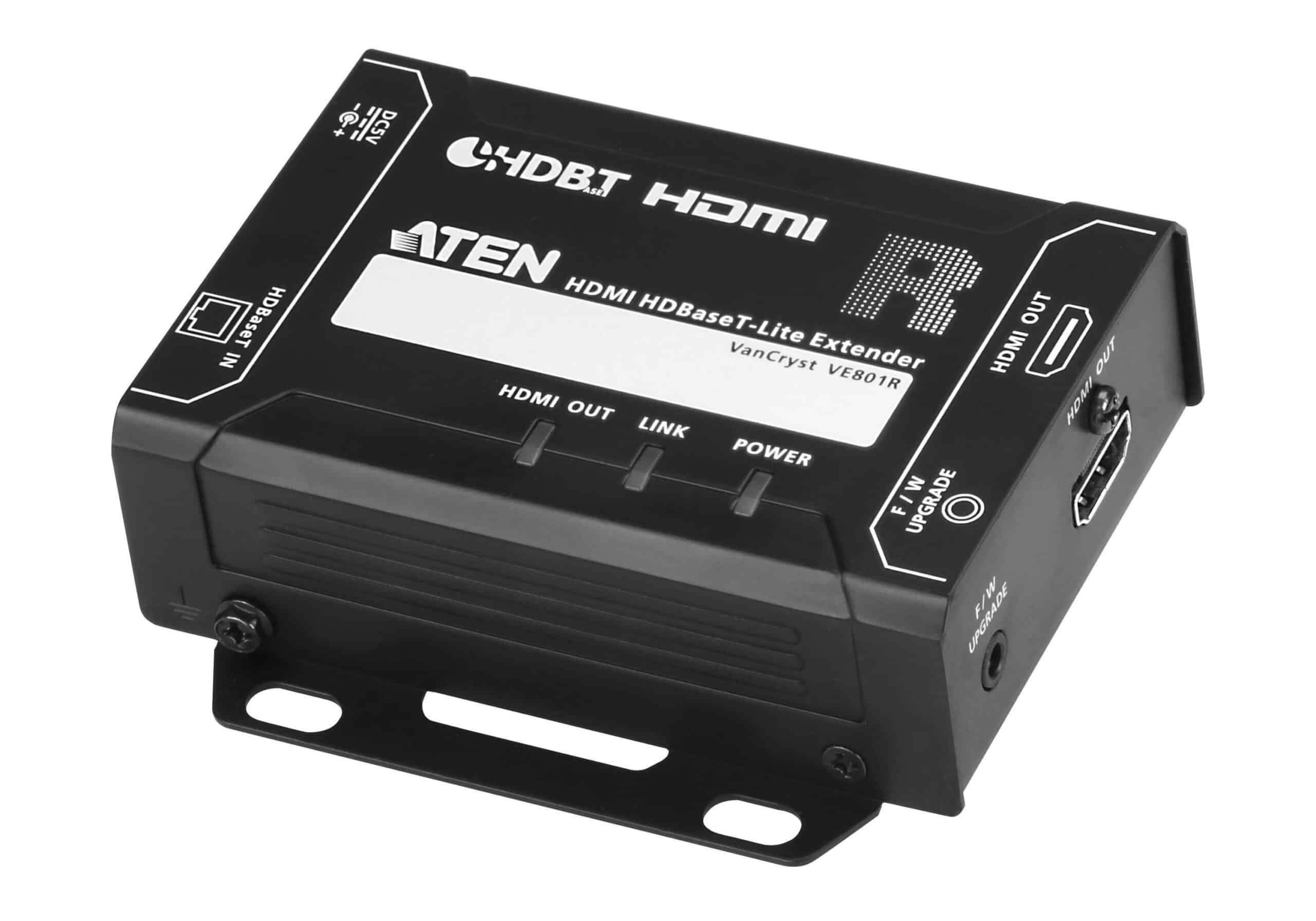 ATEN VE801R audio/video extender AV-receiver Zwart