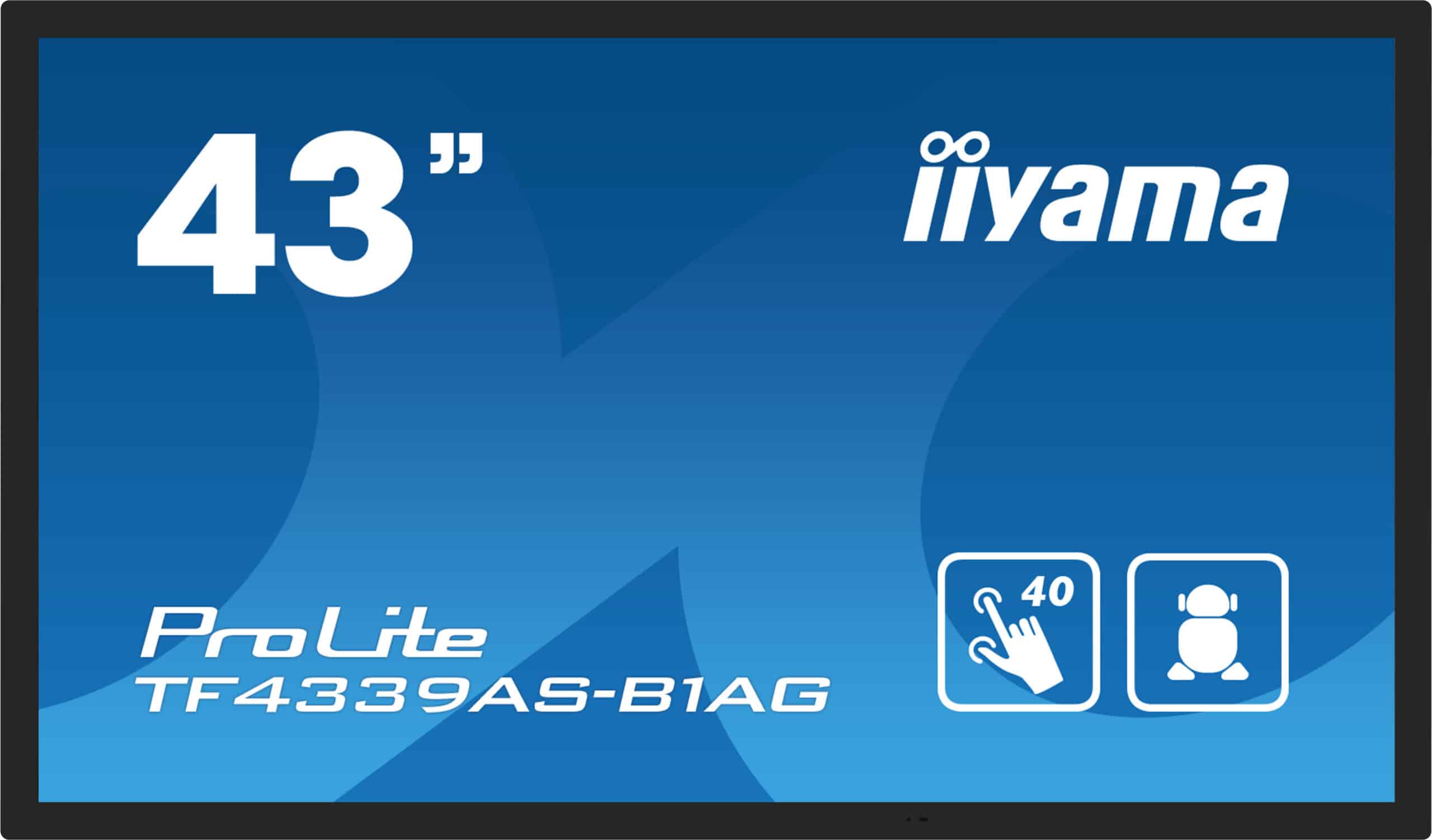 iiyama TF4339AS-B1AG computer monitor 108 cm (42.5") 3840 x 2160 Pixels 4K Ultra HD LED Touchscreen Zwart - Afbeelding 2