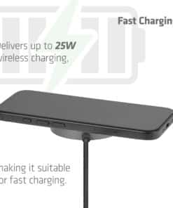 CLUB3D CAC-3027 Qi2 25W draadloze oplader zwart Qi 2.2 MagSafe-compatibel magnetisch pad - Afbeelding 6
