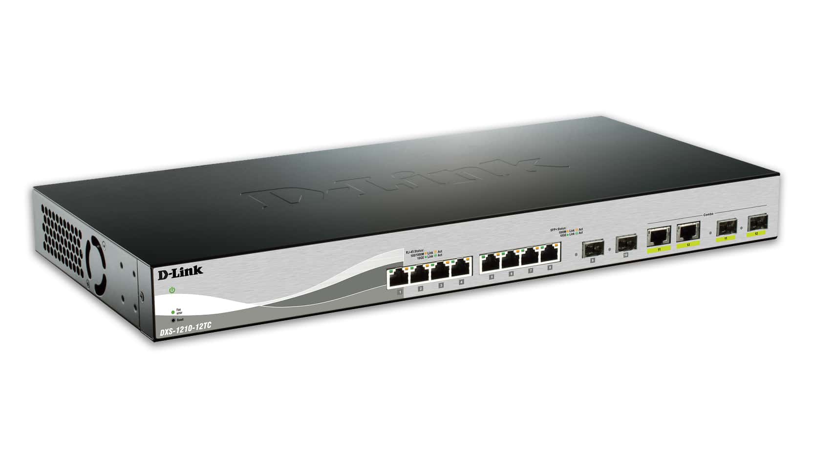 D-Link DXS-1210-12TC/E netwerk-switch Managed L2 10G Ethernet (100/1000/10000) 1U Zwart, Zilver - Afbeelding 3