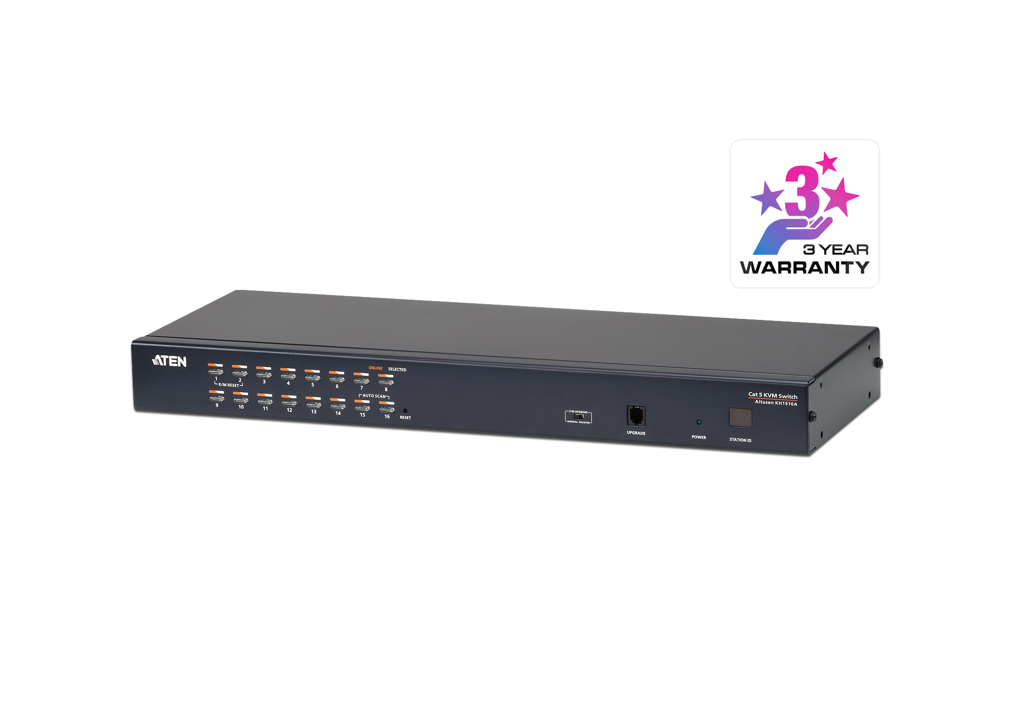 ATEN 16-poorts multi-interface (DisplayPort, HDMI, DVI, VGA) Cat 5 KVM-switch