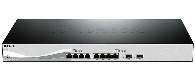 D-Link DXS-1210-10TS Managed L2/L3 10G Ethernet (100/1000/10000) 1U Zwart, Zilver