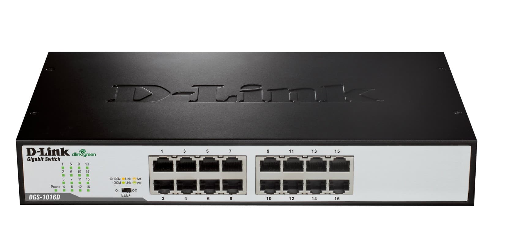 D-Link DGS-1016D/E netwerk-switch Unmanaged Zwart, Metallic - Afbeelding 2