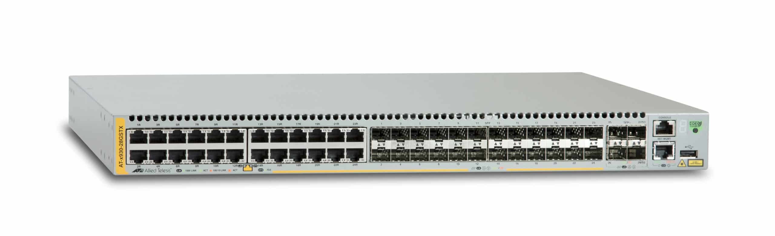 Allied Telesis AT-x930-28GSTX Managed L3 Gigabit Ethernet (10/100/1000) Grijs