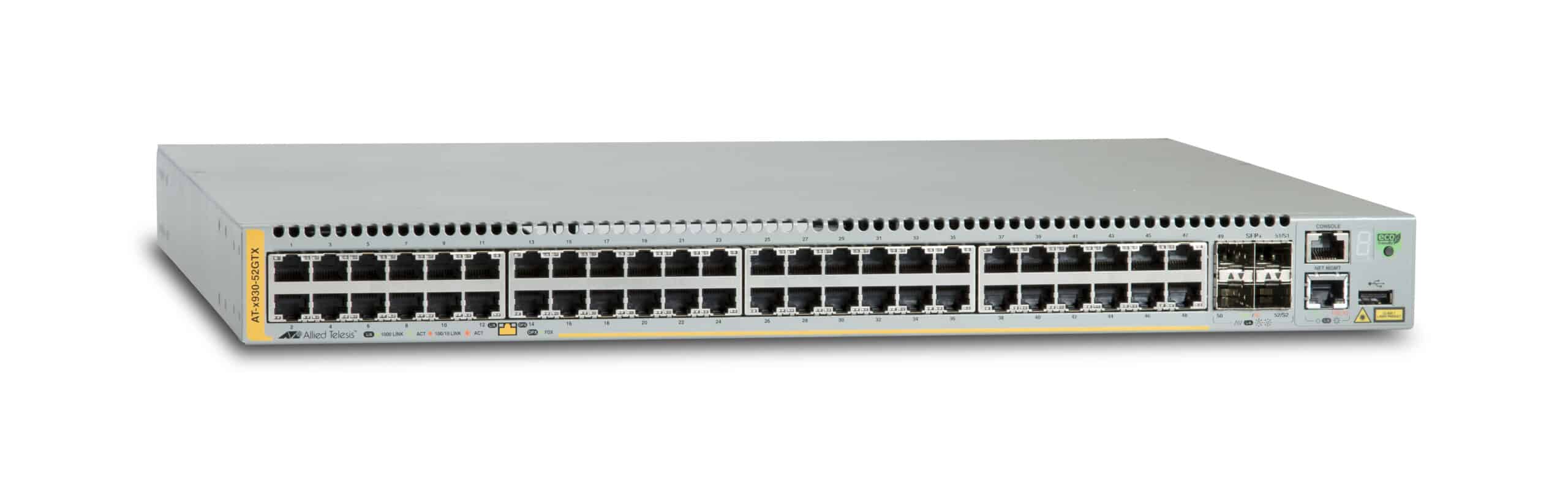 Allied Telesis AT-x930-52GTX Managed L3 Gigabit Ethernet (10/100/1000) Grijs