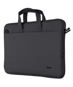 Trust Bologna Laptop Sleeve 16 inch - Laptop sleeve – Voor laptops tot 16 inch – Gerecycled polyester – Zwart
