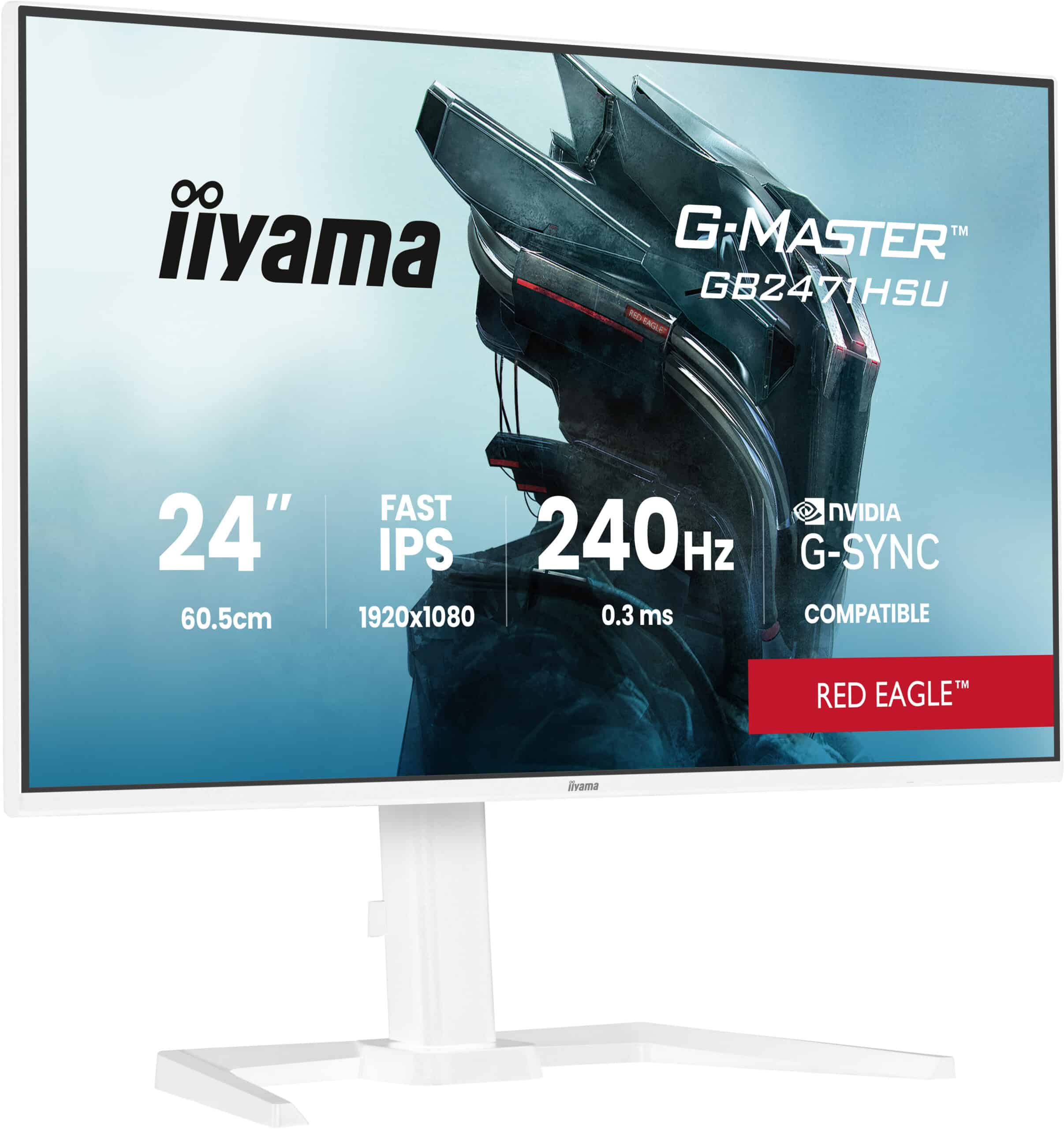 iiyama G-MASTER GB2471HSU-W1 computer monitor 60,5 cm (23.8") 1920 x 1080 Pixels Full HD LED Wit