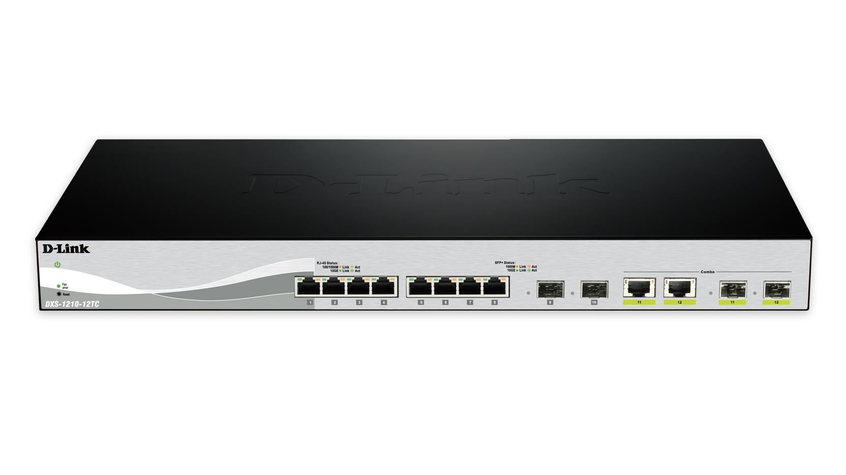 D-Link DXS-1210-12SC/E netwerk-switch Managed L2 10G Ethernet (100/1000/10000) 1U Zwart, Zilver - Afbeelding 3