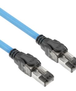 ACT Blauw 80 meter S/FTP CAT6A B2ca PoE++ 100W solid prefab installatiekabel, RJ45 male – male