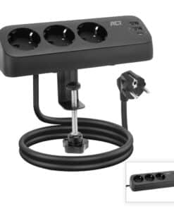 ACT Stekkerdoos met 3 type-F stopcontacten, 30W Power Delivery, USB Type-C/A poorten, kabellengte 1,5 meter