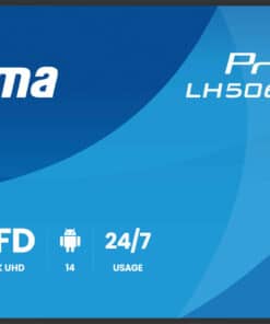 iiyama LH5064UHS-B1AG beeldkrant Digitale signage flatscreen 127 cm (50") Wifi 500 cd/m² 4K Ultra HD Zwart Type processor Android 24/7 - Afbeelding 2