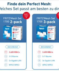 Mesh Set FRITZMESH SET 1700 3-PACK EDITION INTERNATIONAL Wit Intern - Afbeelding 4