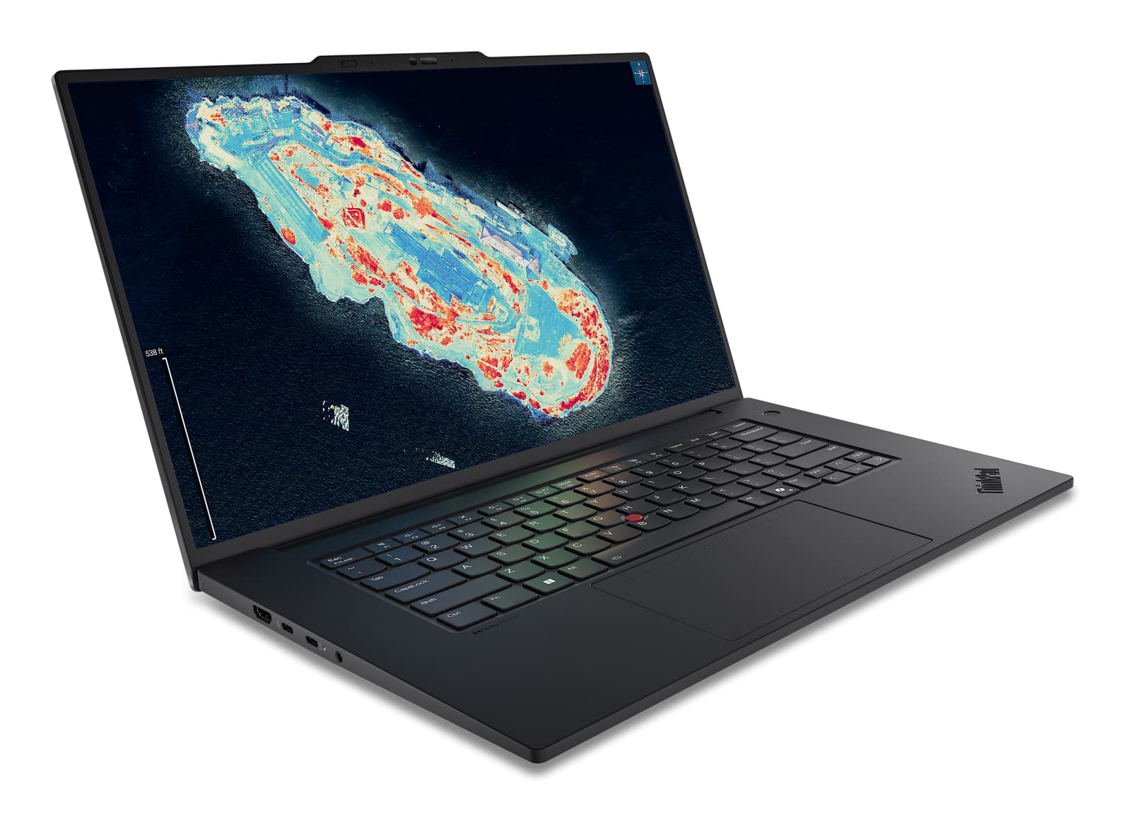 Lenovo ThinkPad T1g Gen 8 Intel Core Ultra 7 255H Laptop 40,6 cm (16") WUXGA 32 GB LPDDR5x-SDRAM 512 GB SSD NVIDIA GeForce RTX 5060 Wi-Fi 7 (802.11be) Windows 11 Pro Belgisch Zwart - Afbeelding 2