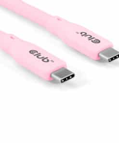CLUB3D USB C oplaadkabel roze siliconen & tangle-free - Afbeelding 6