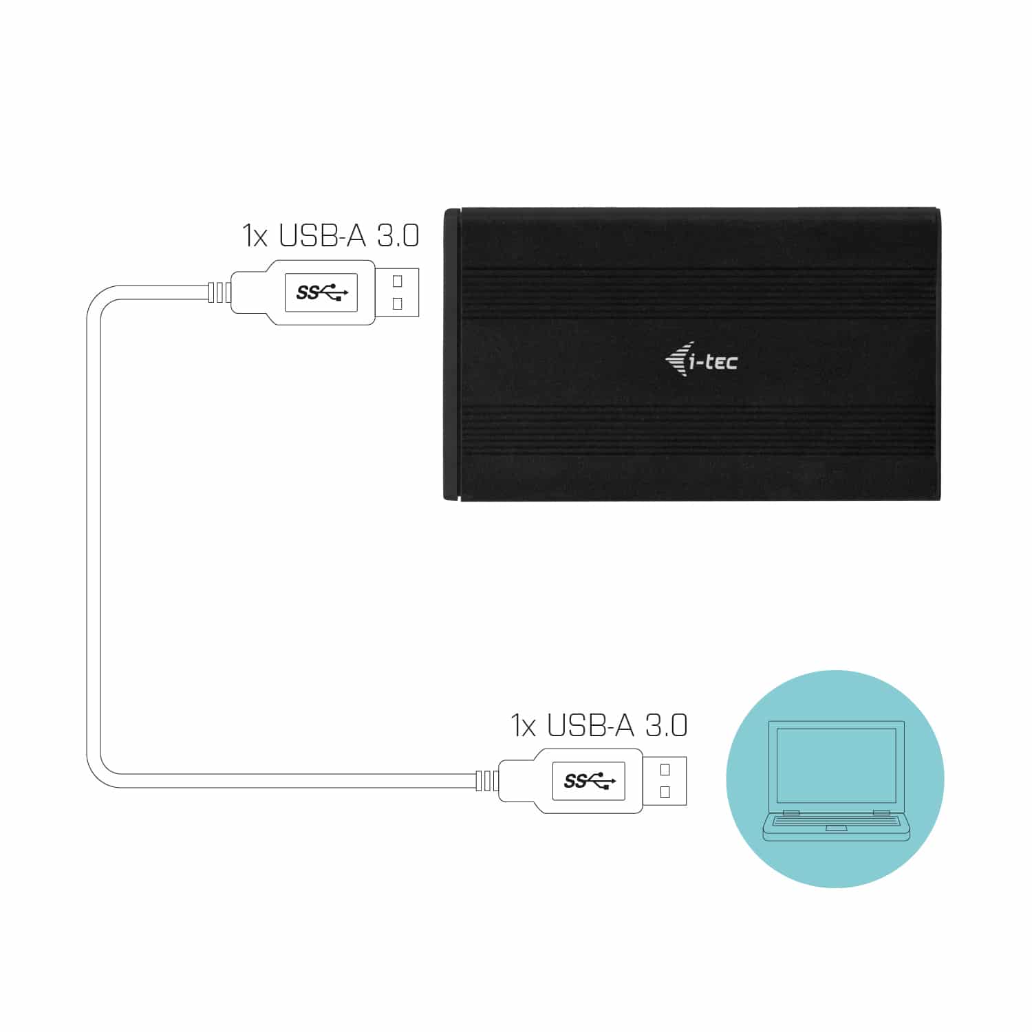 i-tec Advance MYSAFEU312 behuizing voor opslagstations HDD-/SSD-behuizing Zwart 2.5" - Afbeelding 7
