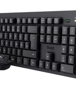 Trust TKM‑360 Draadloos toetsenbord+muis set – business model – RF draadloos – QWERTY – Inclusief muis – Zwart