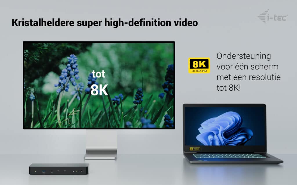 i-tec Thunderbolt 4 Intelligent Dual Display Docking Station + Power Delivery 90W - Afbeelding 4