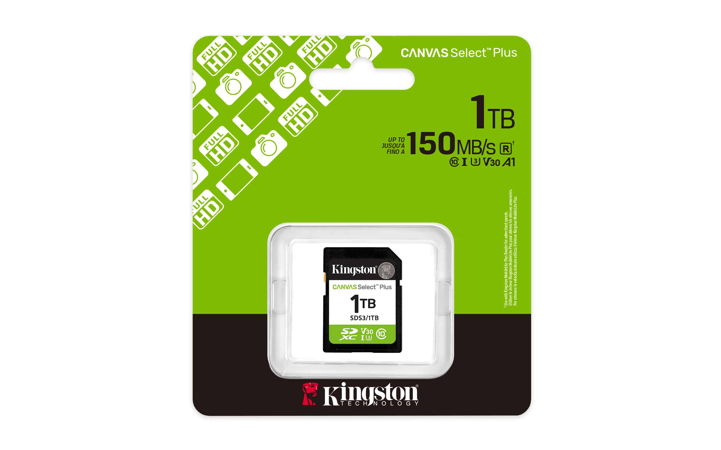 Kingston Technology 1TB SDXC Canvas Select Plus Gen3 150MB/s C10 UHS-I U3 V30 - Afbeelding 3