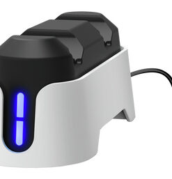 Trust GXT 228 Dual Charging Dock - Dual charging station – Voor console controllers – USB-gevoed – Playstation 5 - Wit/Zwart