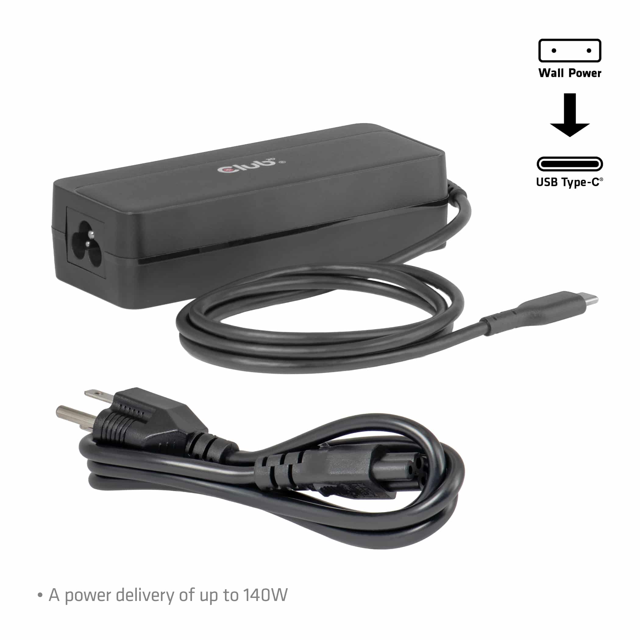CLUB3D USB-C-laptoplader 140 W - Afbeelding 4