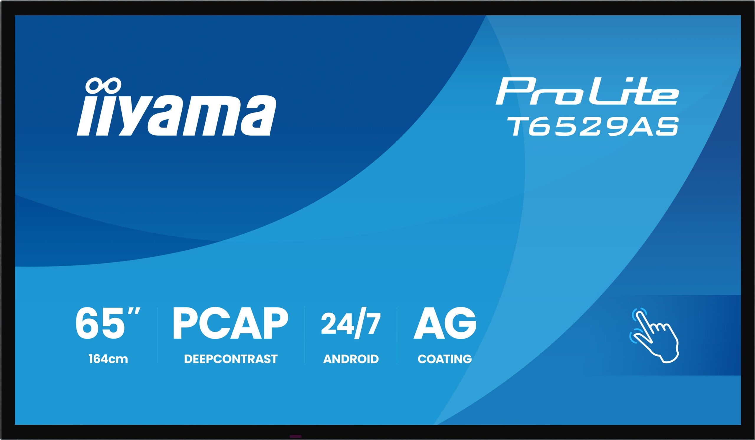 iiyama T6529AS-B1AG beeldkrant Kiosk-ontwerp 163,8 cm (64.5") LED Wifi 420 cd/m² 4K Ultra HD Zwart Touchscreen Type processor Android 24/7 - Afbeelding 2