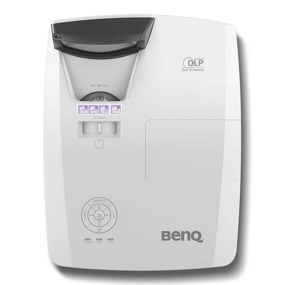 BenQ MH856UST+ Projector met ultrakorte projectieafstand 3500 ANSI lumens DLP 1080p (1920x1080) 3D Zwart, Wit - Afbeelding 5