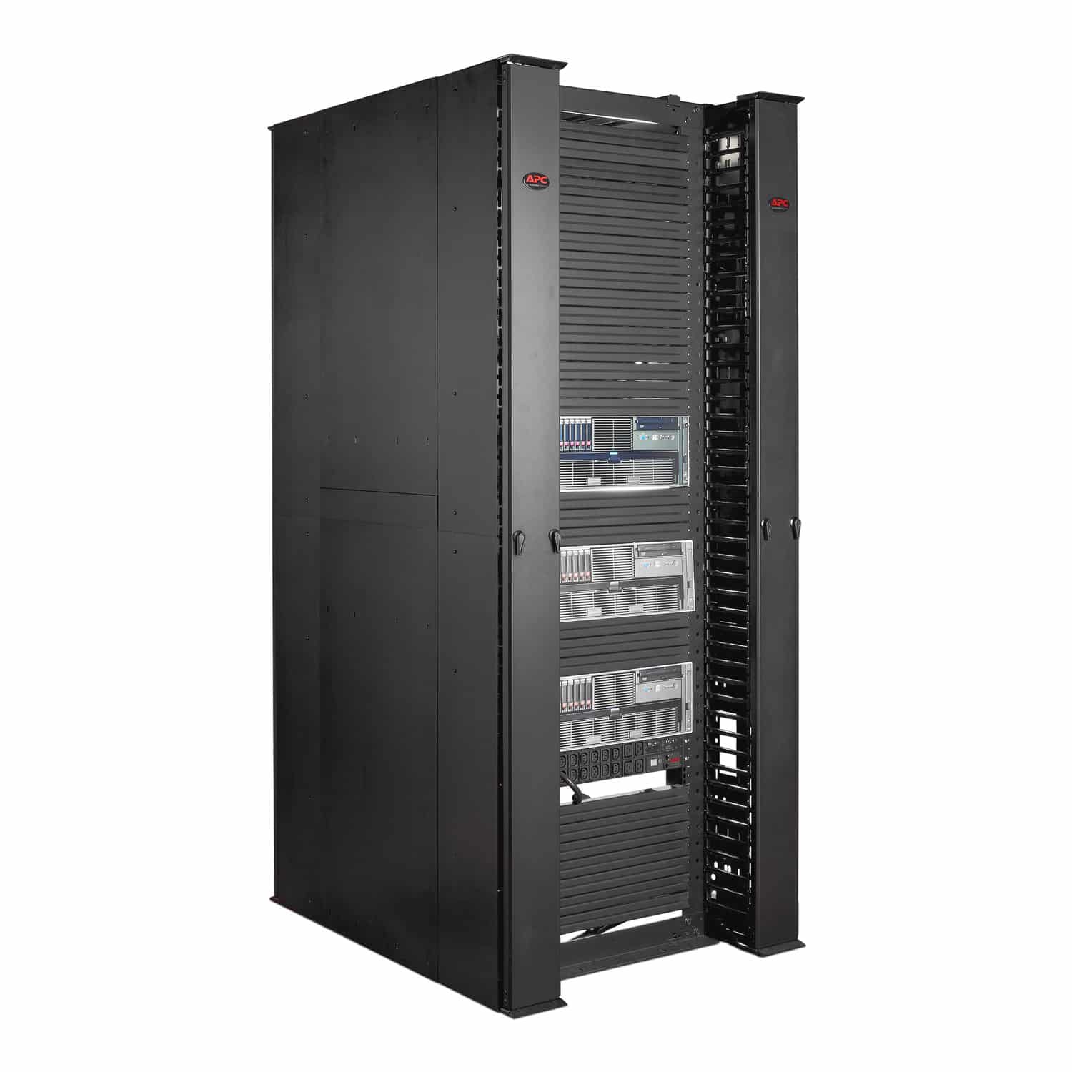 APC Veelzijdige, verticale kabelgeleider voor racks met 2 of 4 staanders, 84"H x 6"B, deur aan één zijde - Afbeelding 3