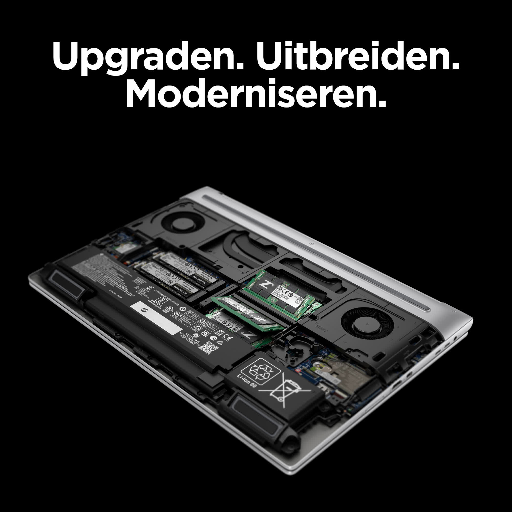 HP ZBook Fury 16 G11 Intel® Core™ i9 i9-13950HX Mobiel werkstation 40,6 cm (16") WQUXGA 32 GB DDR5-SDRAM 1 TB SSD NVIDIA RTX 4000 Ada Wi-Fi 7 (802.11be) Windows 11 Pro AI Workstation, AI PC Grijs - Afbeelding 4
