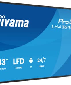 iiyama LH4364UHS-B1AG beeldkrant Digitale signage flatscreen 109,2 cm (43") LED Wifi 500 cd/m² 4K Ultra HD Zwart Type processor Android 24/7 - Afbeelding 4