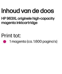 HP 963XL originele high-capacity magenta inktcartridge - Afbeelding 2