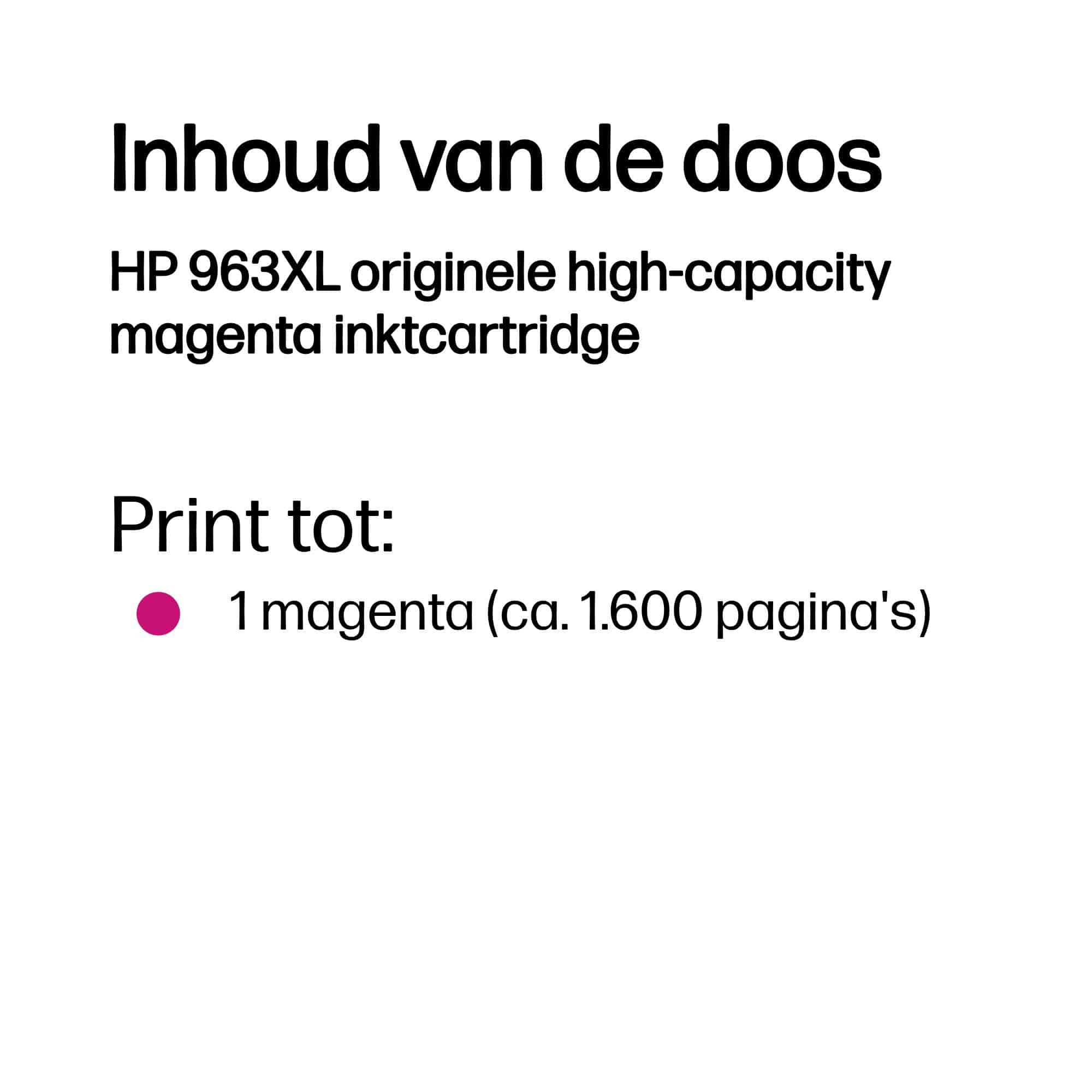 HP 963XL originele high-capacity magenta inktcartridge - Afbeelding 2