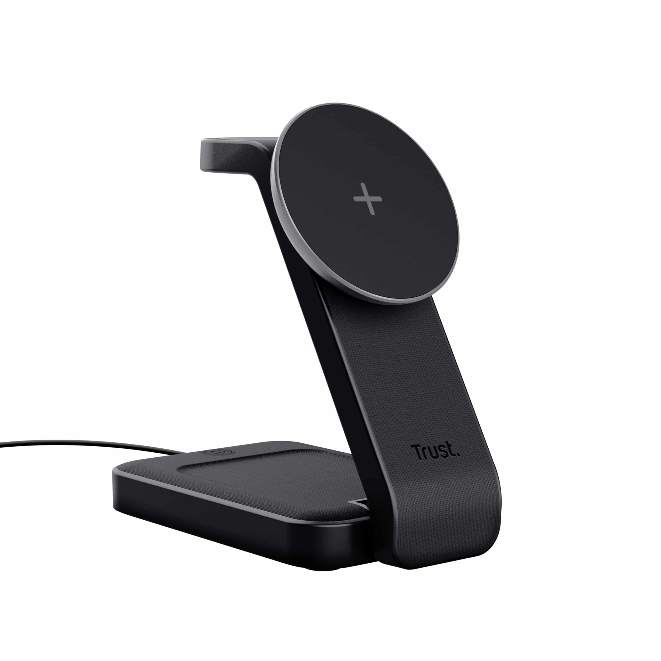 Trust Viro 3-in-1 Draadloze Magnetische Oplaadstandaard – Draadloze oplader standaard – Geschikt voor iPhone Apple Watch en AirPods – Zwart